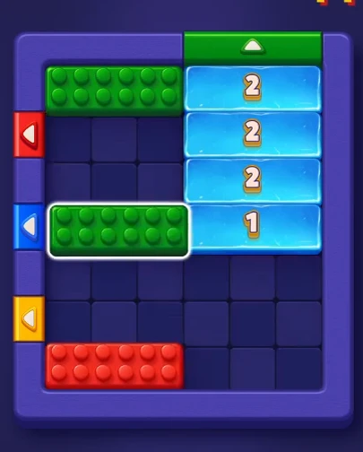 Block Out Level 11 board near the end