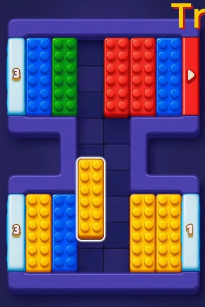 Block Out Level 12 board partway through