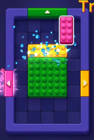 Block Out Level 18 board near the end