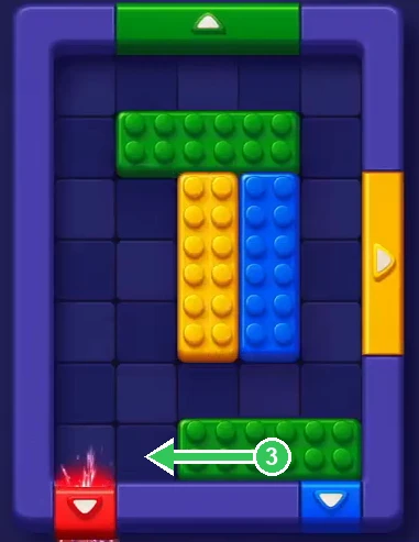 Green bar moved to the bottom-left in Block Out Level 3