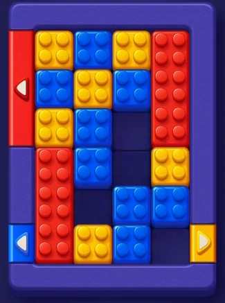 Block Out Level 5 with the first yellow squares cleared